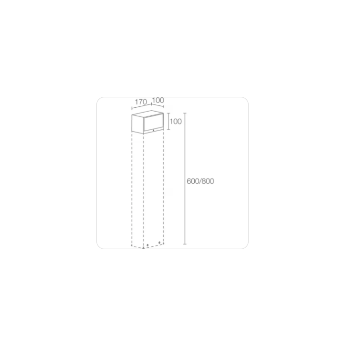 Bitta1.0 Outdoor Lighting Pole - 10W 3000K Single Beam Anthracite