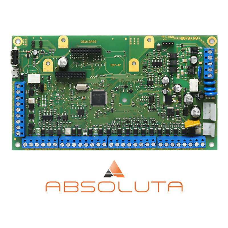Hybrid wired and radio burglar alarm central board expandable to 16 zones Hybrid wired and radio burglar alarm central board expandable to 16 zones