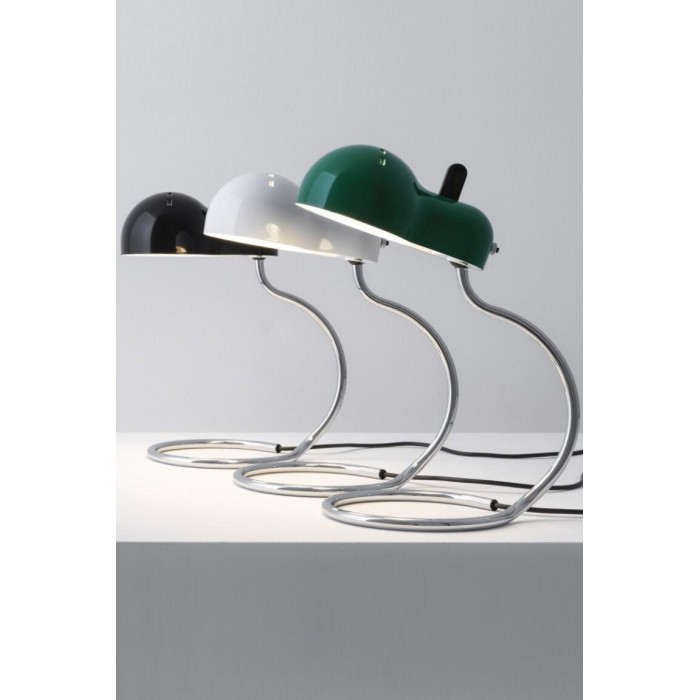 MINITOPO Table Lamp - Chrome/Glossy Black Finish - Linea Light 9066