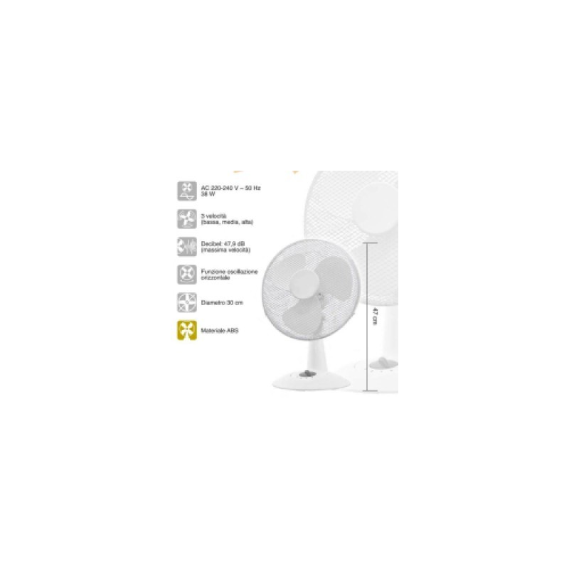 White Oscillating Table Fan 30 White Oscillating Table Fan 30