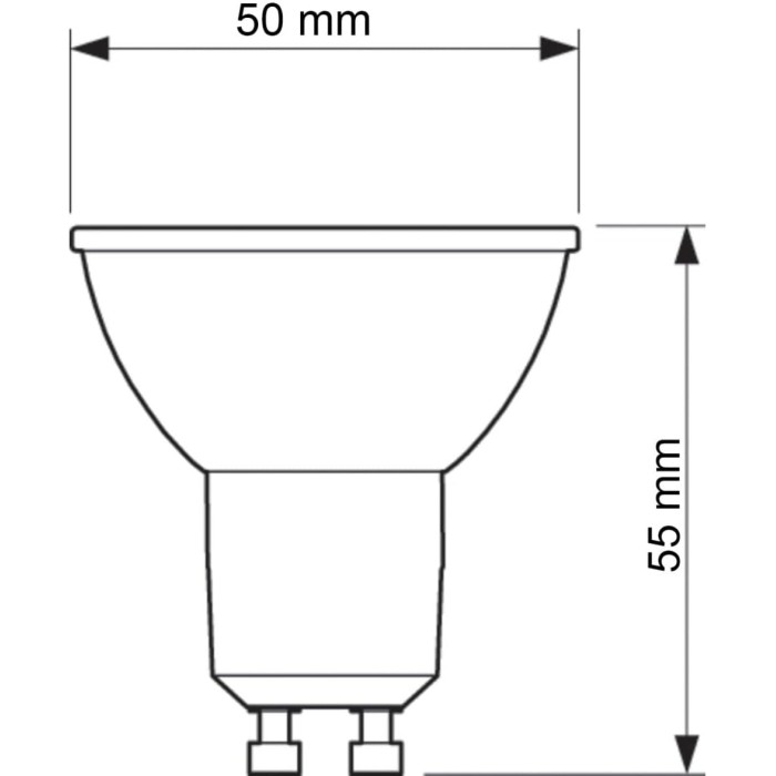 Lampadina LED GU10 CorePro LEDspot | 550lm | 3000K Luce Calda | 120°
