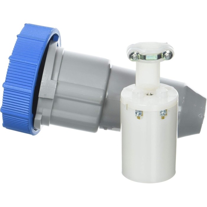 Waterproof straight mobile socket 2p+t 16a 230v 6h ip67