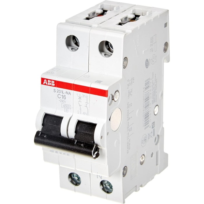 Circuit breaker 1+n 16a 4.5k c 2mod