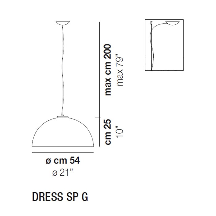 Dress suspension crystal brown transp e27