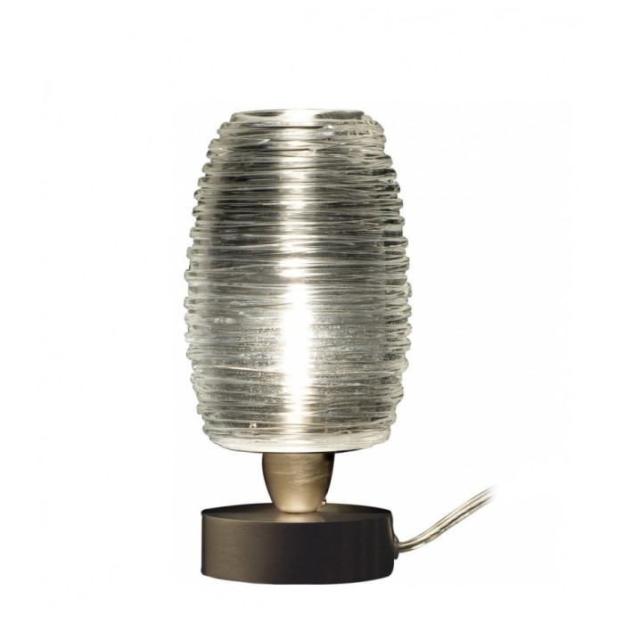Damascus table lamp nickel 1xg9 crystal crystal wires