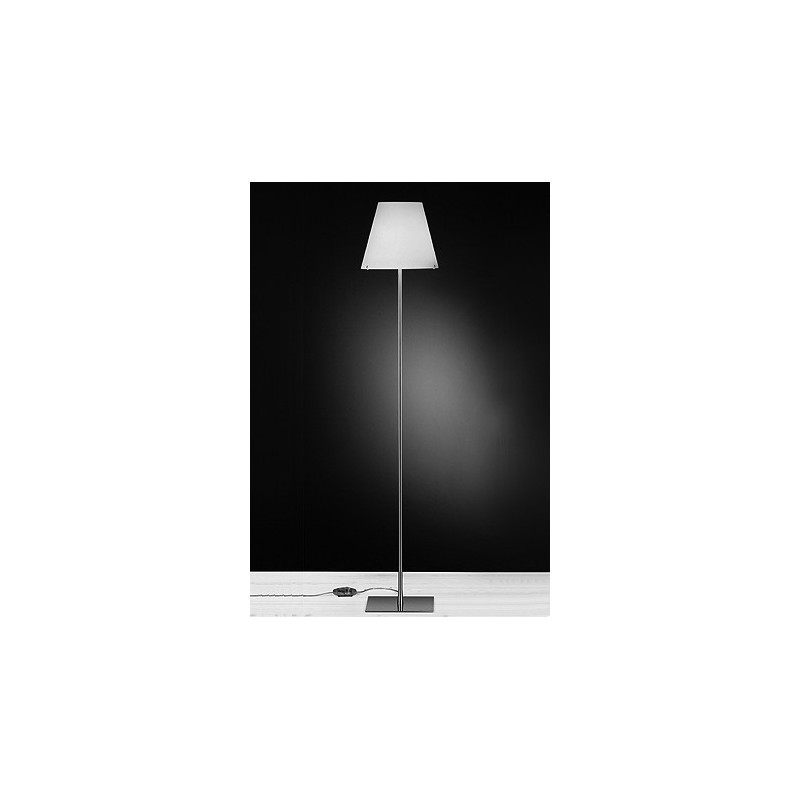 Dama 40 floor lamp 2xe27 nickel/sat. white glass Dama 40 floor lamp 2xe27 nickel/sat. white glass