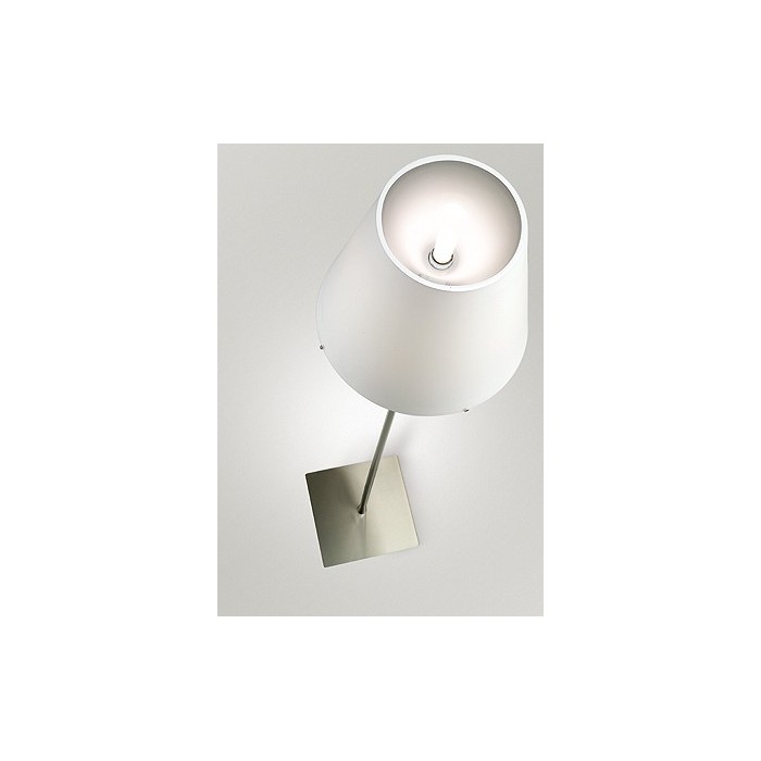 Dama 40 floor lamp 2xe27 nickel/sat. white glass