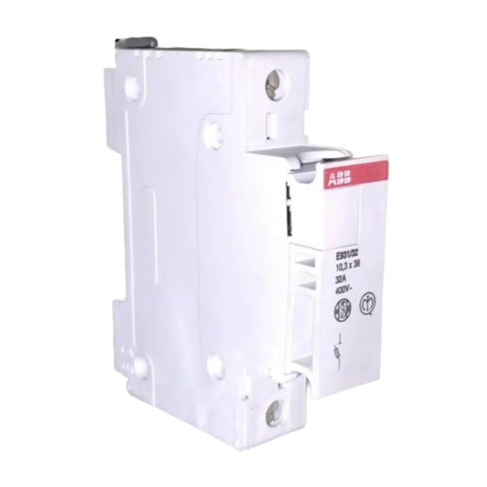 Fuse holder 1P+N 32A 400V – For 10.3 x 38 mm fuses