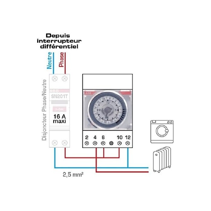 Daily time switch without power reserve ats-1