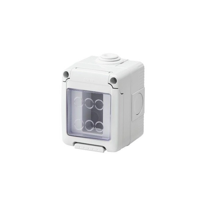 System device container - watertight - 1 place - grey ral 7035 - ip55