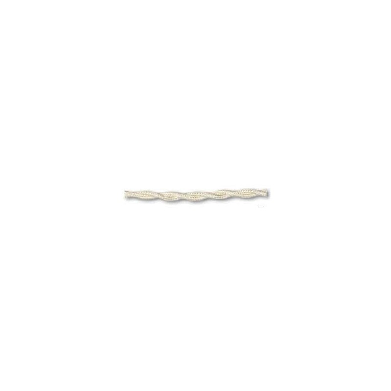 Cavo treccia tel. avorio mm 2 x 0.25 mt. Cavo treccia tel. avorio mm 2 x 0.25 mt.