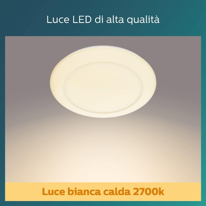Philips Cinnabar LED Ceiling Light – 17W, 2700K, 1100 lm – Warm Light