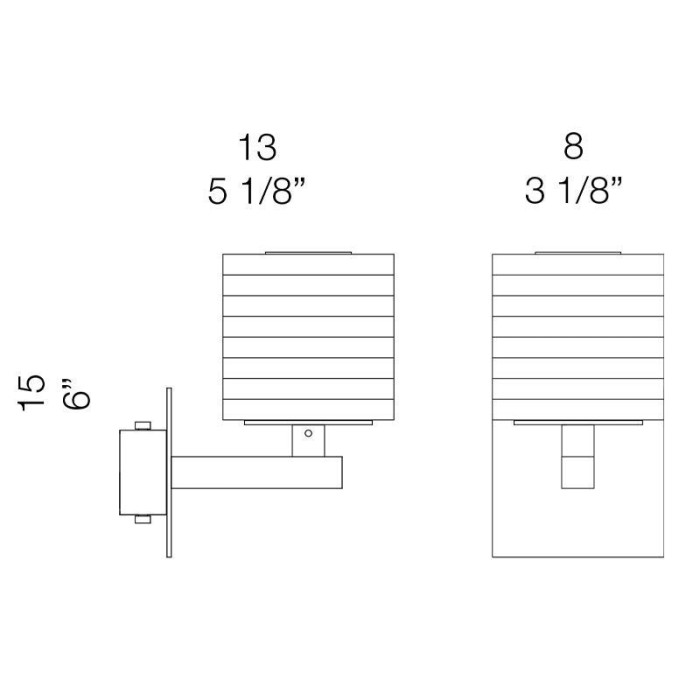 Eight x eight 3 applique 3x60w g9 crystal
