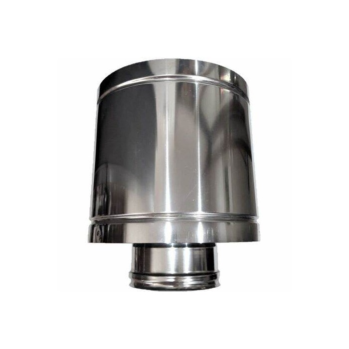 Stainless steel wall collar dn250 sp.2mm h.40mm
