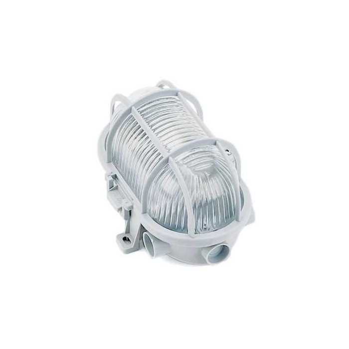 Plafoniera mod. tartaruga con gabbia ip44 colore bianco