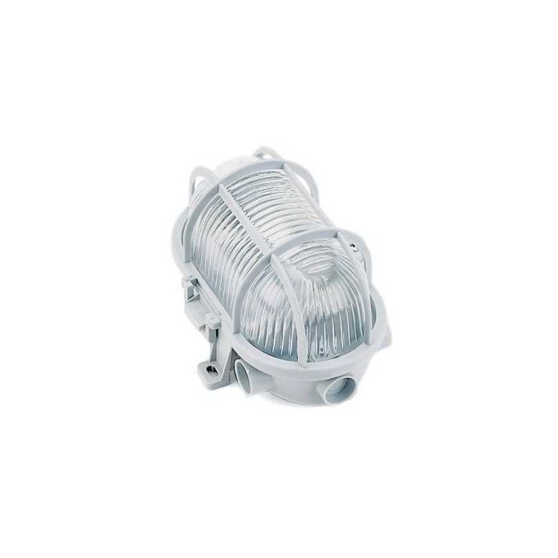 Plafoniera mod. tartaruga con gabbia ip44 colore bianco Plafoniera mod. tartaruga con gabbia ip44 colore bianco