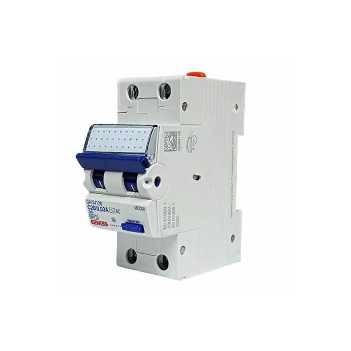Circuit breaker - mt45 - 1p+n curve c 16a - 2 modules