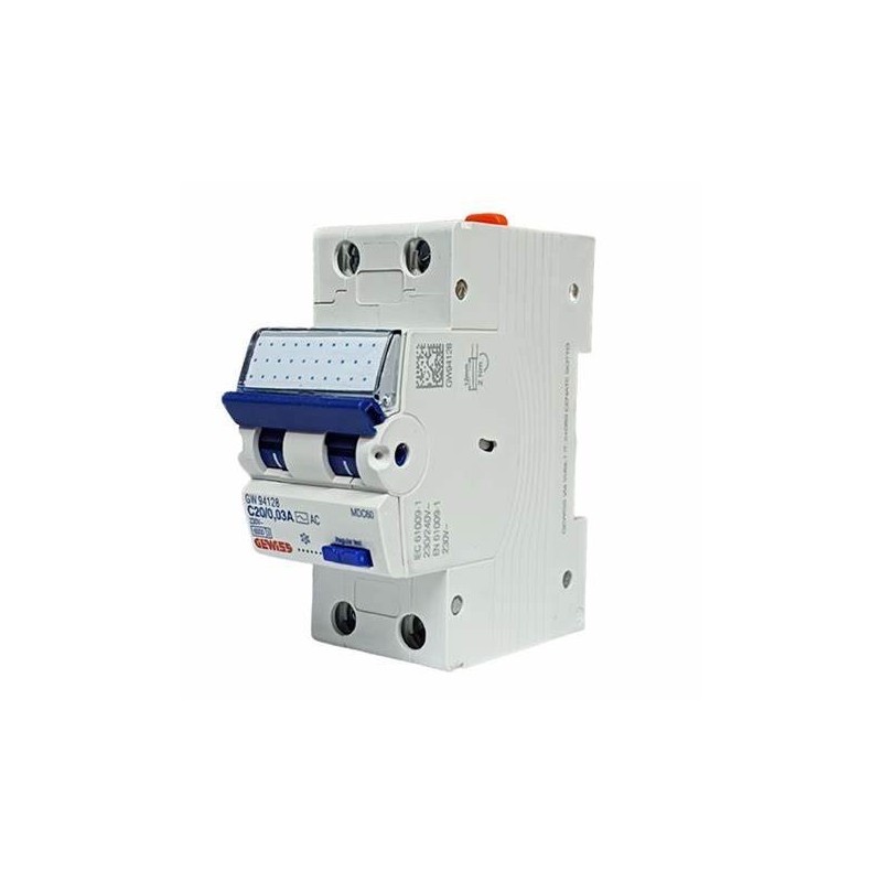 Circuit breaker - mt45 - 1p+n curve c 16a - 2 modules Circuit breaker - mt45 - 1p+n curve c 16a - 2 modules