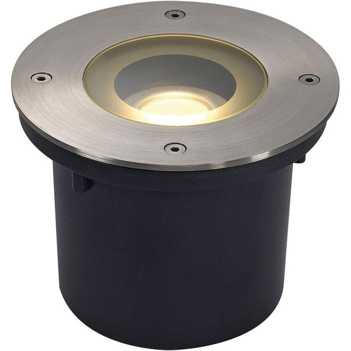 Slv wetsy led disk 300 apparecchio da incasso a terra, rotondo, acciaio inox 316, incl. led 7,7w
