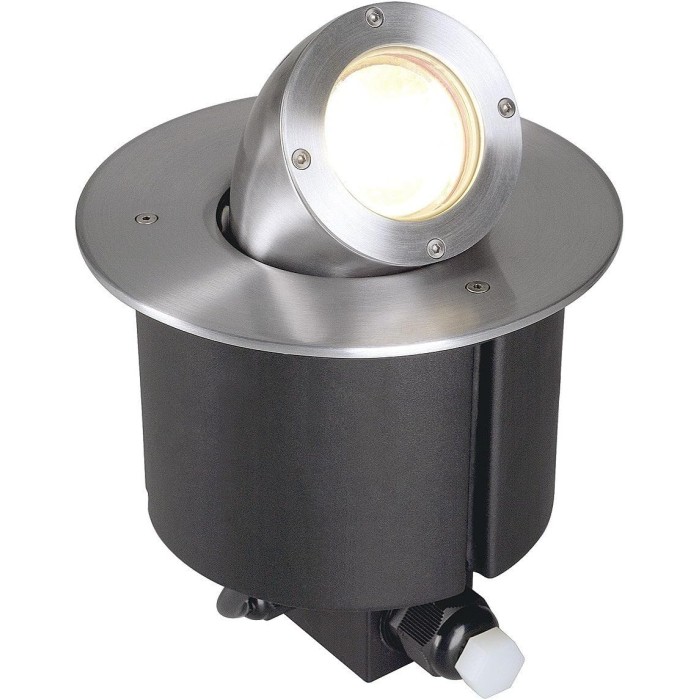 Lampada da parete e da terra per esterni gimble out 90, alluminio spazzolato