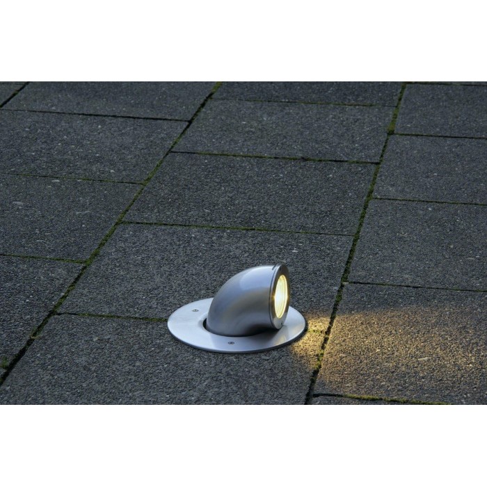 Gimble out 90 outdoor wall and floor lamp, brushed aluminum
