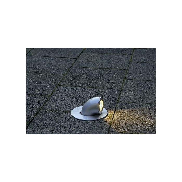Gimble out 90 outdoor wall and floor lamp, brushed aluminum