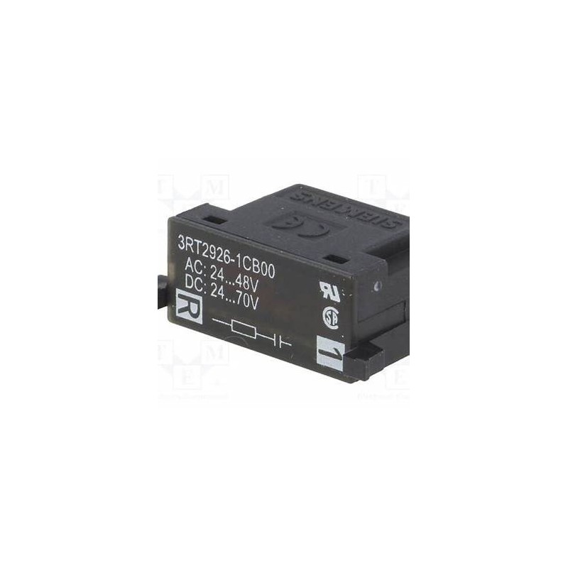 Surge protector, RC group, AC 24...48 V, 50/60 Hz, DC 24....70 V, for 3RT2.2 contactors Surge protector, RC group, AC 24...48 V, 50/60 Hz, DC 24....70 V, for 3RT2.2 contactors