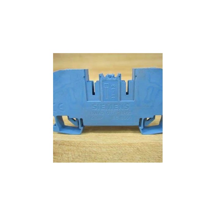 Thermoplastic feed-through terminal, screw terminals on both sides, single terminal, blue, 8mm, size 6