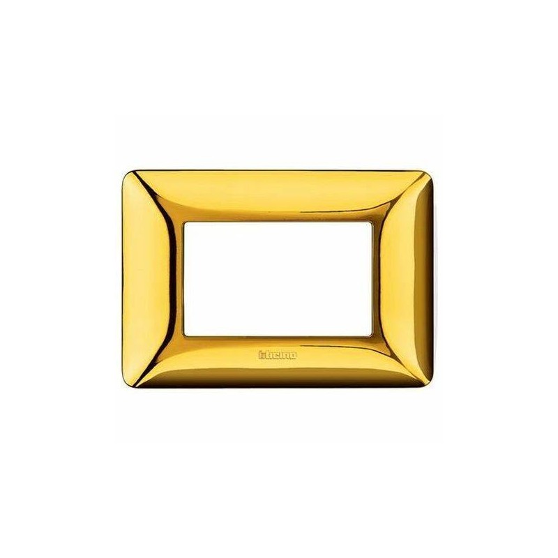 Placca matix 3 moduli colore gold - materiale tecnopolimero Placca matix 3 moduli colore gold - materiale tecnopolimero