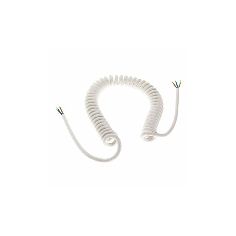 Extendable cable without plug and socket. White color 4x1 m. 5 Extendable cable without plug and socket. White color 4x1 m. 5