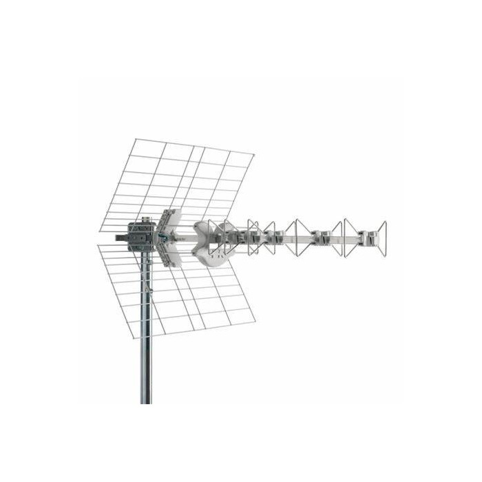 Antenna biconica a 10 elementi di banda uhf con connettore f, filtro 5g e 4g lte e riflettore a griglia serie blu 5g