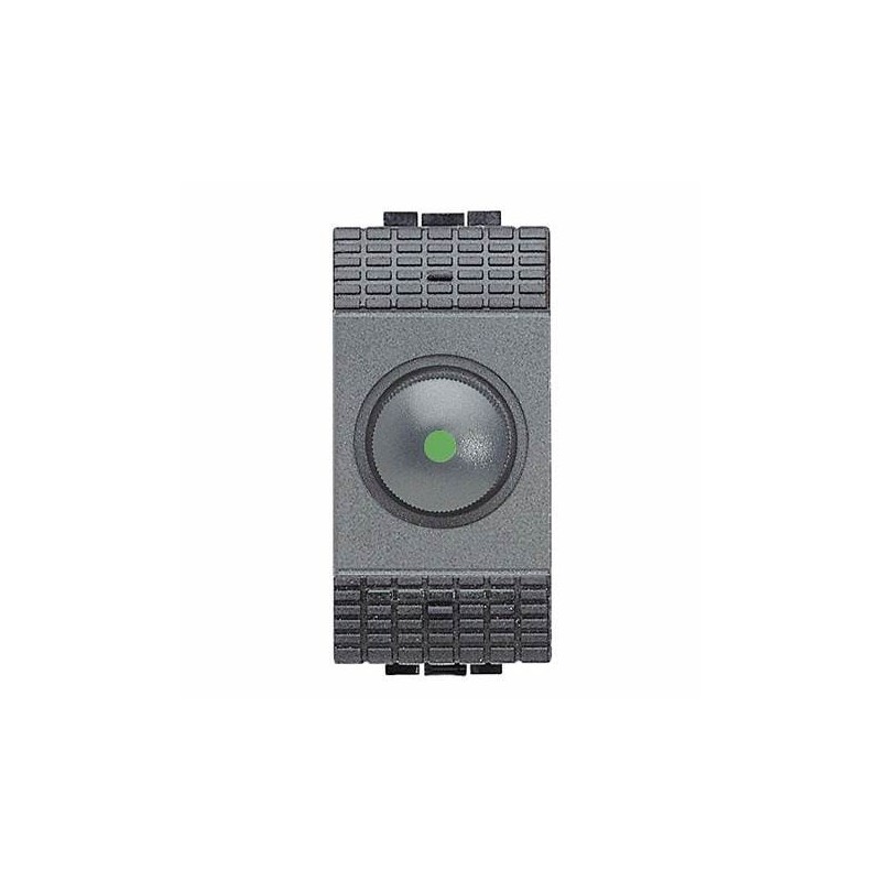 Knob dimmer with built-in diverter 230 vac 50 hz - 1 module - anthracite Knob dimmer with built-in diverter 230 vac 50 hz - 1 module - anthracite