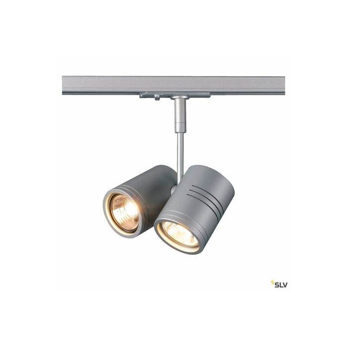 Bima 2, spot per binario monofase ad alta tensione, biemissione, silver grey