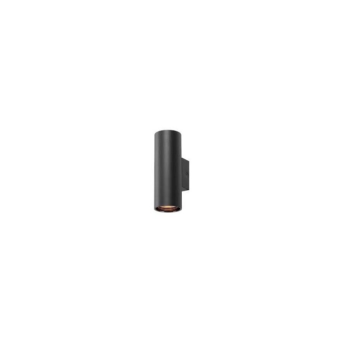 Asto tube wall light, gu10 50w ip20 brushed aluminium