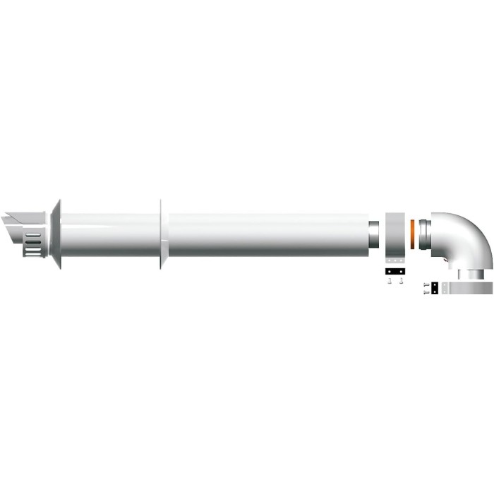 Kit scarico fumi coassiale. 60/100 l1000 cond.