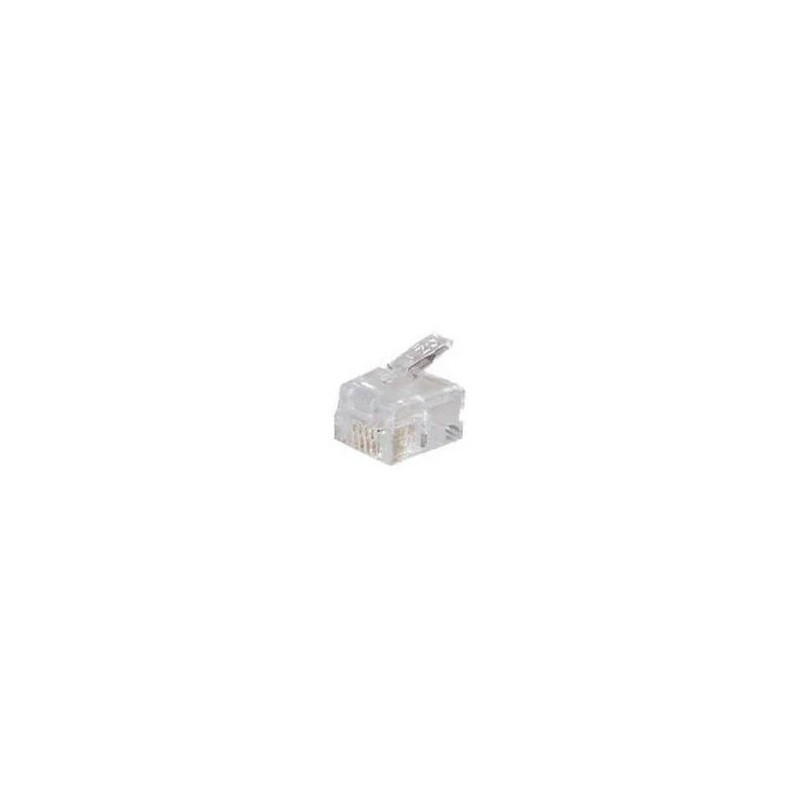 RJ11 plug connector with gold contacts RJ11 plug connector with gold contacts