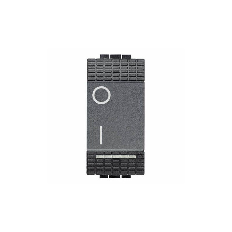 Interruttore bipolare nero compatibile bticino living classic Interruttore bipolare nero compatibile bticino living classic