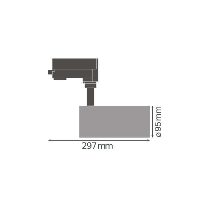 Track sp d95 55w/3000k 90ra nfl wt ledv
