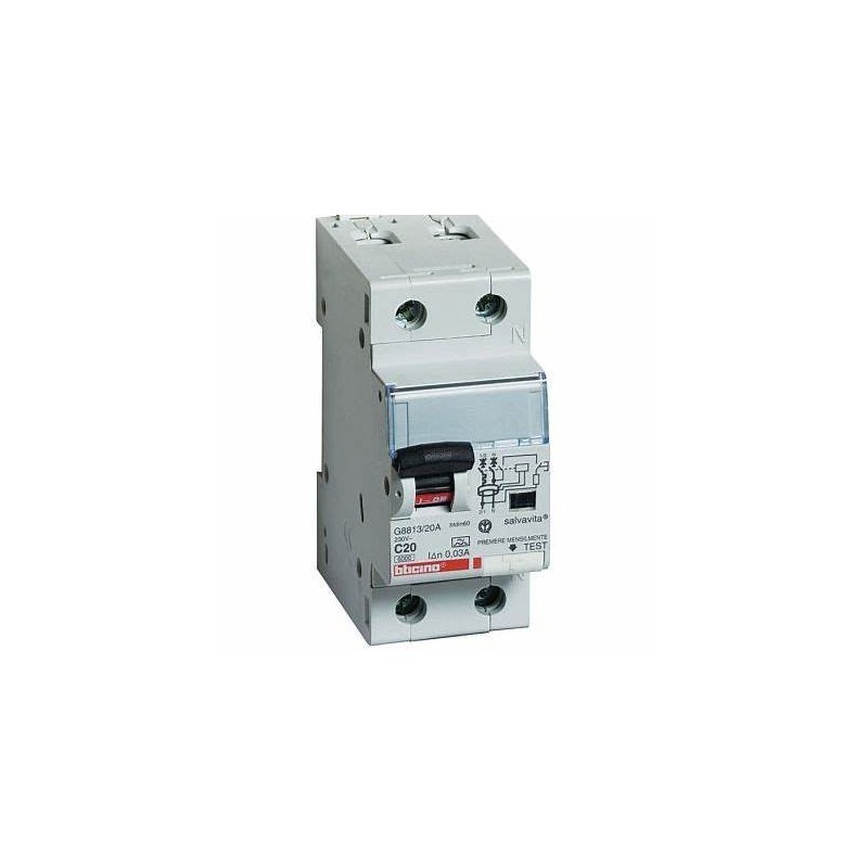 Interruttore magnetotermico differenziale btdin45 1p+n tipo a - in. 25a - idn. 0.03a Interruttore magnetotermico differenziale btdin45 1p+n tipo a - in. 25a - idn. 0.03a