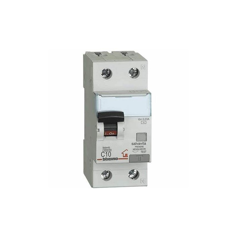 Differential circuit breaker btdin-rs 1p+n type f - in. 10a - idn. 0.03a Differential circuit breaker btdin-rs 1p+n type f - in. 10a - idn. 0.03a