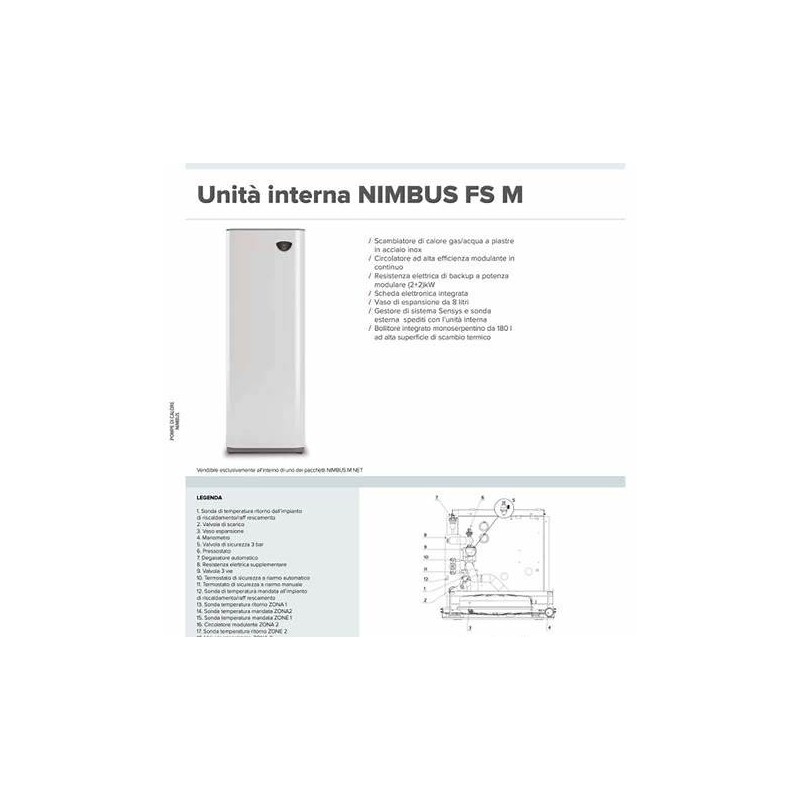 Nimbus fs m r32 unita' interna con accumulo da 180lt compatibile con unita' esterna nimbus 35/50/80 Nimbus fs m r32 unita' interna con accumulo da 180lt compatibile con unita' esterna nimbus 35/50/80