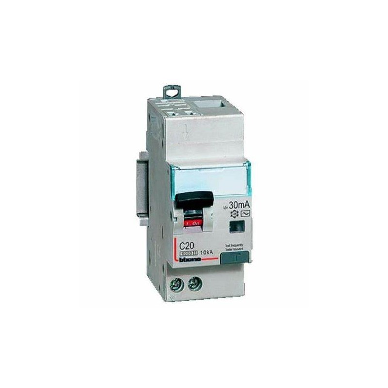 Interruttore magnetotermico differenziale btdin60 1p+n tipo ac - in. 10a - idn. 0.3a Interruttore magnetotermico differenziale btdin60 1p+n tipo ac - in. 10a - idn. 0.3a