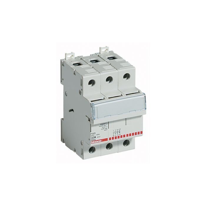 Fuse holder disconnector 3p - 32a - 500v - type f fuses (10.3x38 mm) - 3 modules