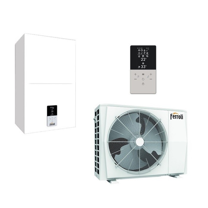 Kit omnia st 3.2 6 kw riscaldamento, raffrescamento e accumulo acs da 190l