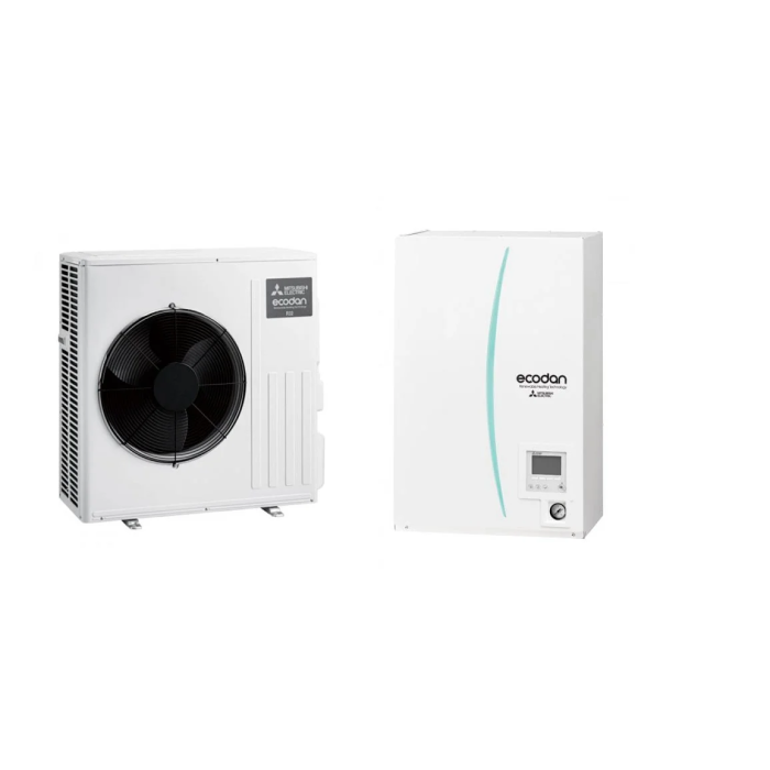 Kit pompa di calore sistema ecodan r410a 5kw (monofase) compatto con accumulo acs 200l