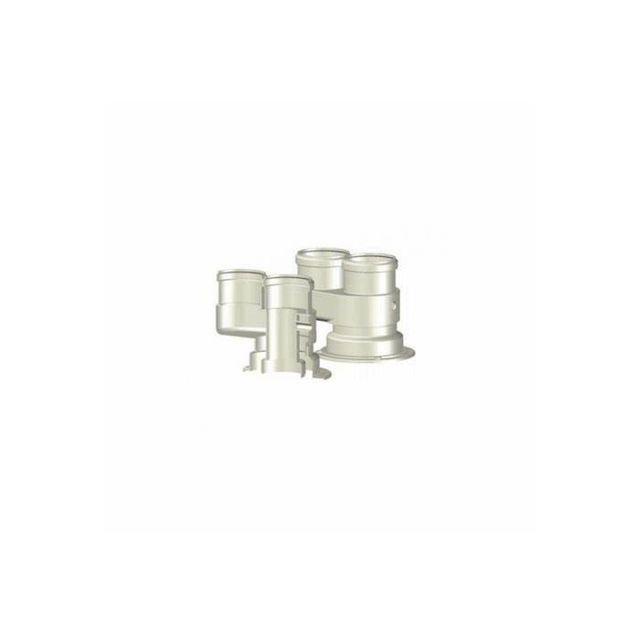 Smoke/air splitter in pps 60/100 to 80/80