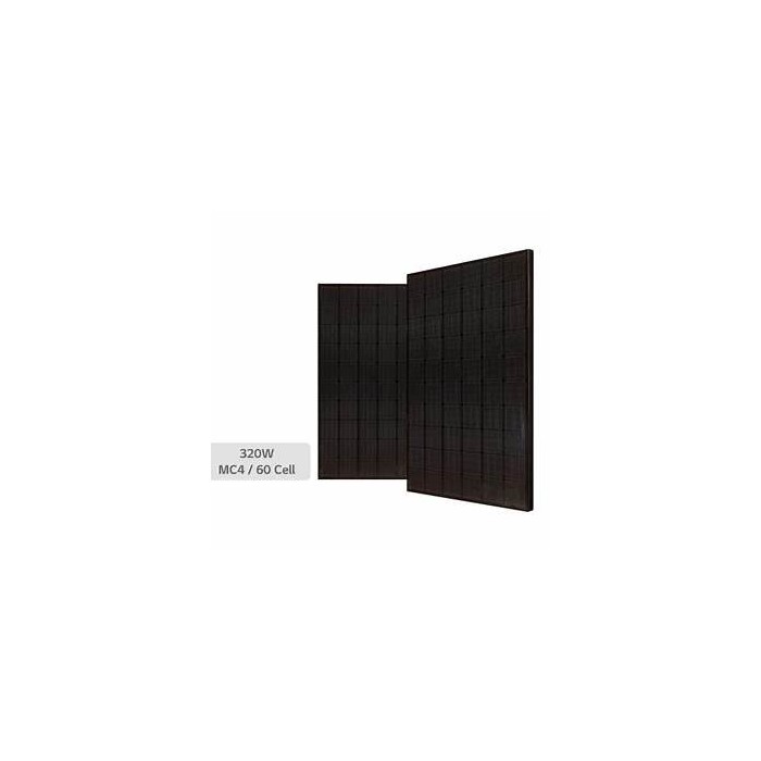 Pannello fotovoltaico monocristallino neon® 2 black (n-type) 320wp - vmp 33.3v, efficienza 18.7%, cello technology, 60 celle