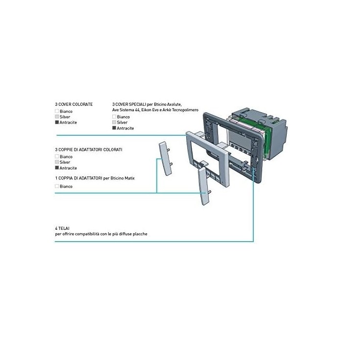 Fantini Cosmi built-in weekly chronothermostat