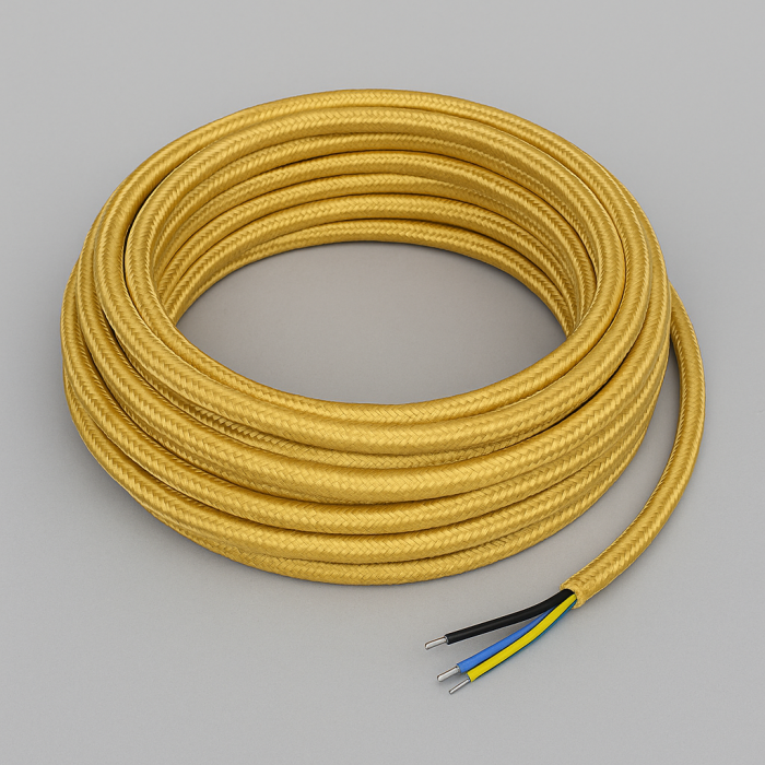 Cavo textus treccia 3g1,5 oro - 10 metri