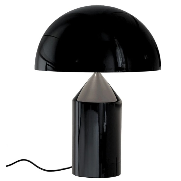 Atollo nero lampada da tavolo h.70 2xe27